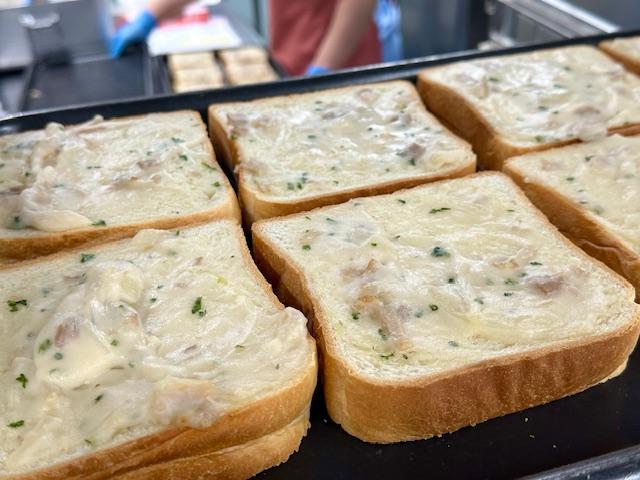 白いんげん豆のトースト