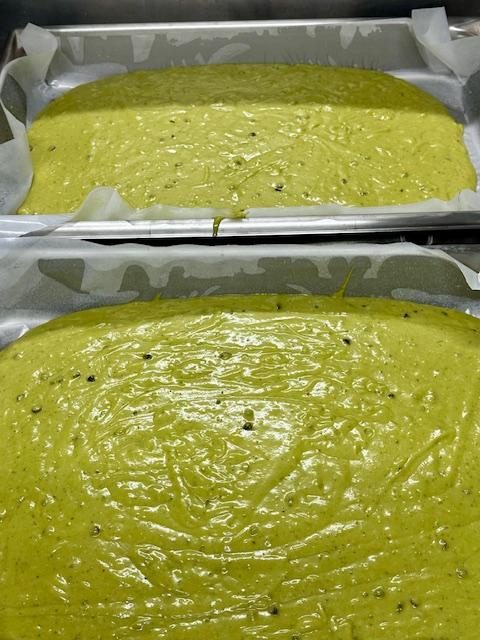 抹茶のチョコチップケーキ