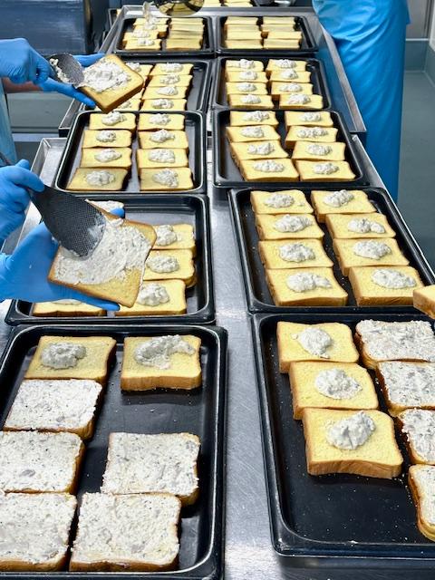 白いんげん豆のトースト
