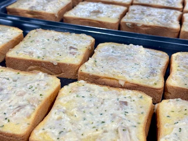 白いんげん豆のトースト