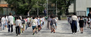 体育朝会　整列の仕方