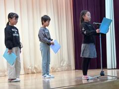 始業式 代表児童の話