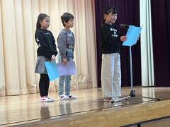 始業式 代表児童の話
