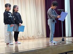 始業式 代表児童の話